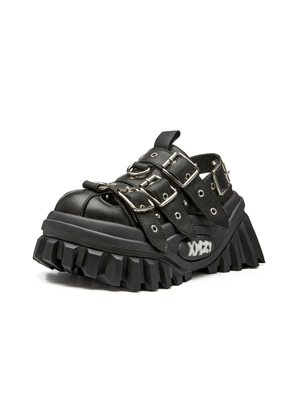 XMZY | Metallic Punk Platform Sandals-Black - PSYLOS 1, XMZY | Metallic Punk Platform Sandals-Black, Sandals, XMZY•JAPAN, PSYLOS 1